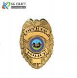 Gold police badge