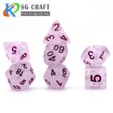 Frosted Resin Dice With Laser Reflect Pieces