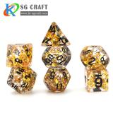 Fill With Gold Letters Resin Dice