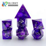 Transparent Purple With Skull In dice sharp dice