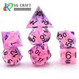 Transparent Pink With Reflective laser paper sharp dice